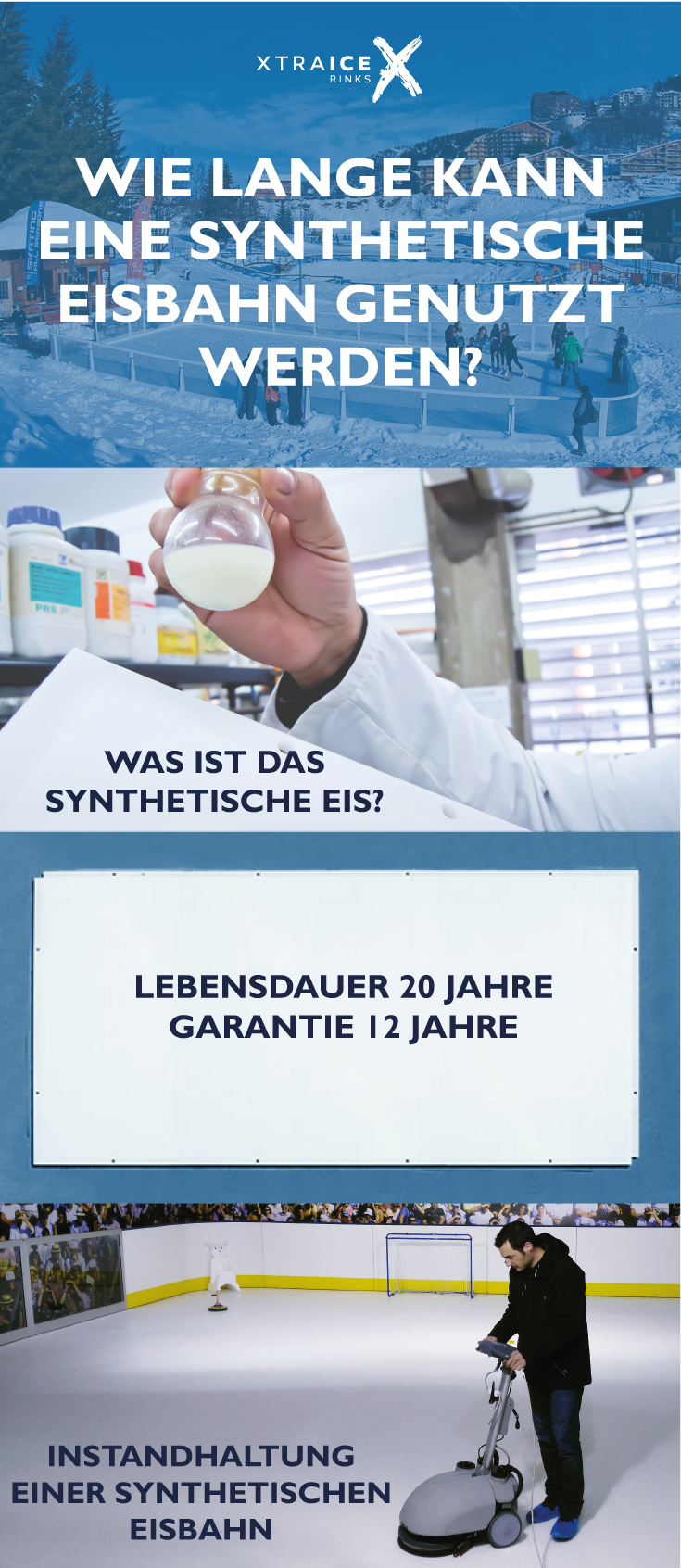 INSTANDHALTUNG-EINER-SYNTHETISCHEN-EISBAHN Wie viele Jahre kann eine synthetische Xtraice Eisbahn genutzt werden