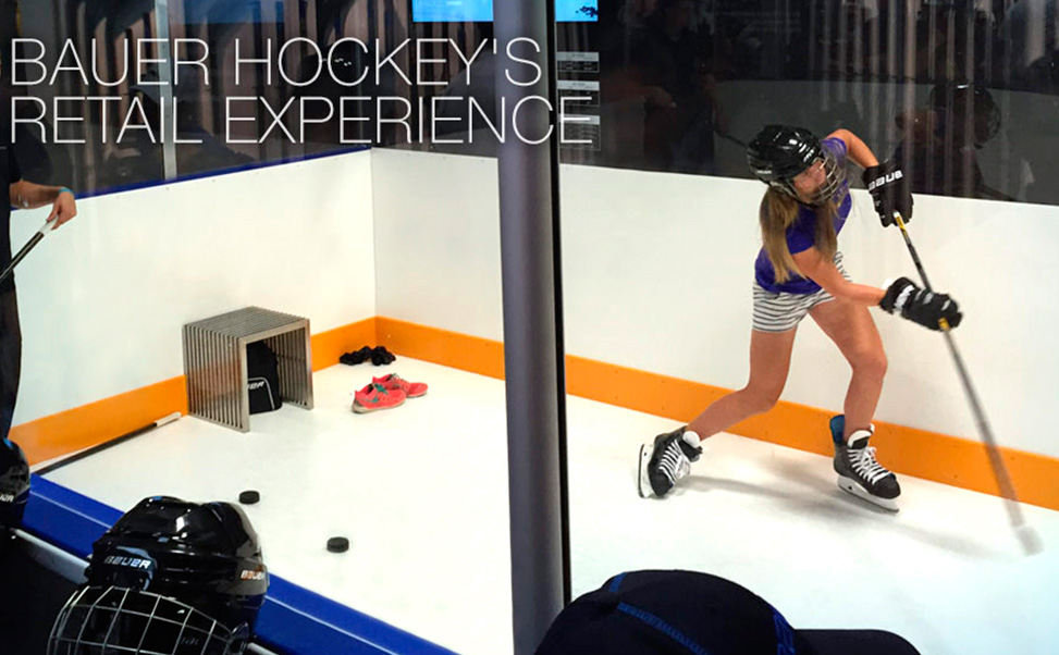 Xtraice has a synthetic ice rink at Bauer stores in North America.