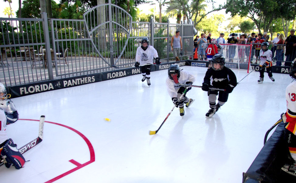 Xtraice Synthetic ice rink for Florida Panthers