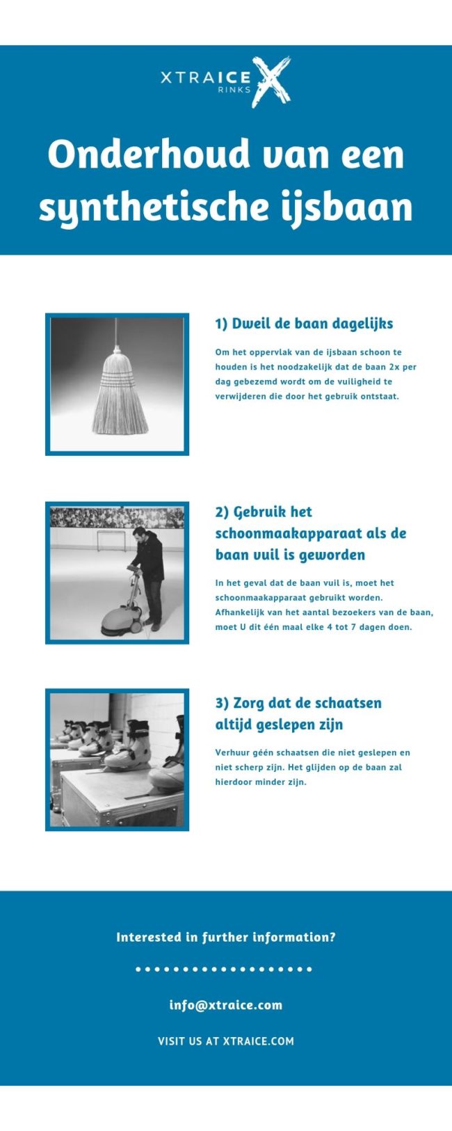 Onderhoud van een synthetische ijsbaan