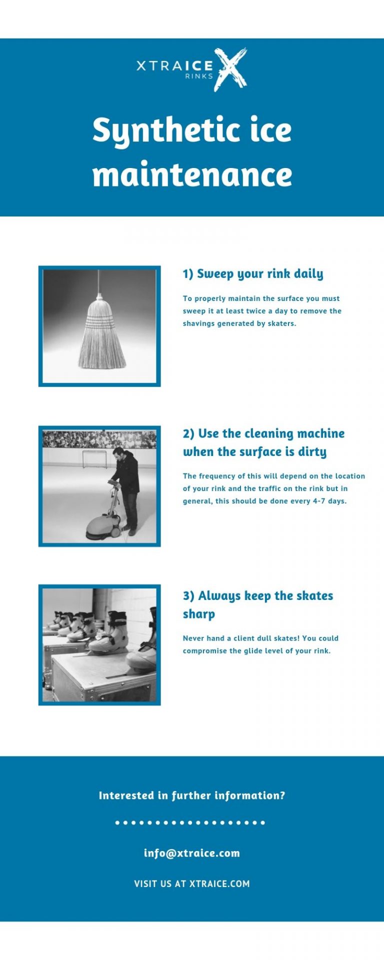 Synthetic ice maintenance How to clean your ice rink?
