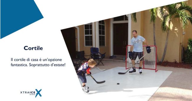 Pista di pattinaggio Xtraice in cortile