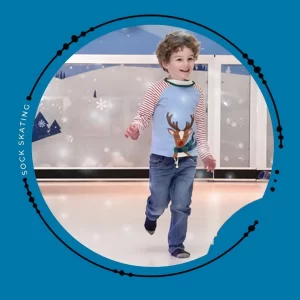 Sock Skating on synthetic ice by Xtraice